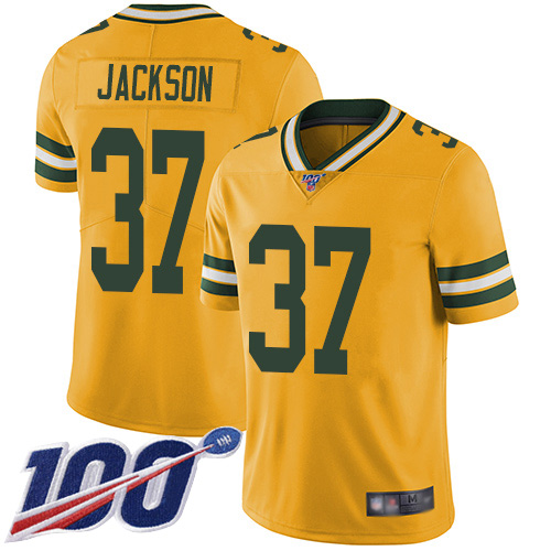 Green Bay Packers Limited Gold Men 37 Jackson Josh Jersey Nike NFL 100th Season Rush Vapor Untouchable